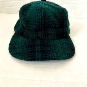 Woolrich Vintage Buffalo Plaid Wool Baseball Cap Size S/M